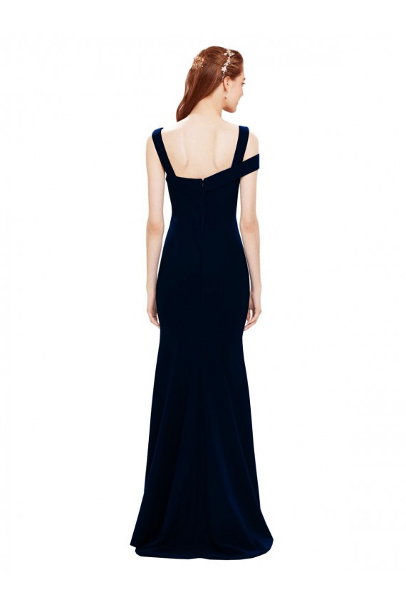 Sleeveless Formal Crepe Mermaid Bridesmaid Dress / Prom Dress with Side Slit Brisbane