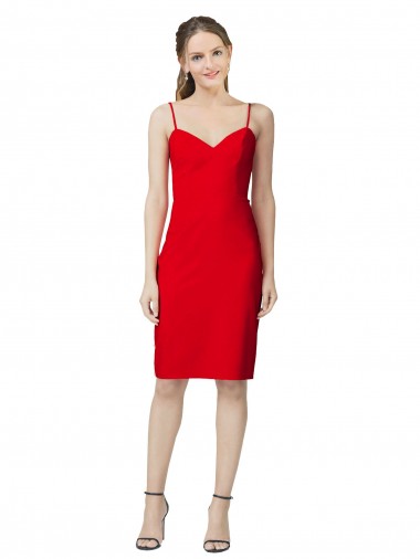 Sleeveless Sheath Sweetheart Neckline Formal Crepe Bridesmaid Dress / Prom Homecoming Dress Brisbane