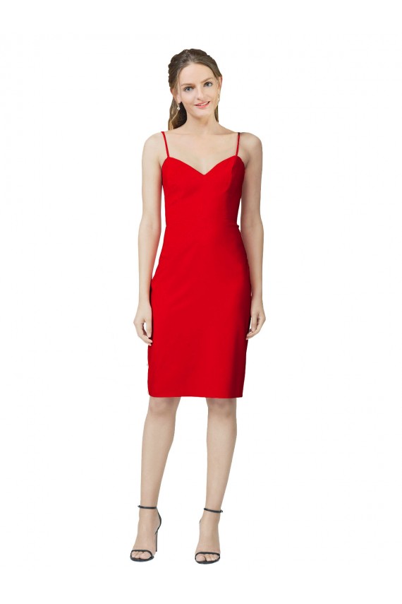 Sleeveless Sheath Sweetheart Neckline Formal Crepe Bridesmaid Dress / Prom Homecoming Dress Brisbane