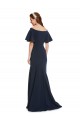 Off the Shoulder Formal Crepe Bridesmaid Dress / Prom Dress with Short Ruffle Sleeves. Brisbane