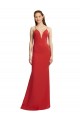 Mermaid Plunging V-Neck Formal Crepe Bridesmaid Dress / Prom Dress with Wide Open Back Brisbane