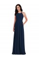 Criss Cross Back Crepe Halter Bridesmaid Dress with Pockets Brisbane