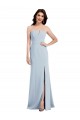 Strapless Notch Crepe Bridesmaid Dress / Prom Dress with Front Slit Brisbane