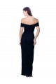 Off the Shoulder Long Full Length Formal Crepe Bridesmaid Dress / Prom Dress with Side Split Brisbane