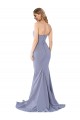 Long Strapless Sweetheart Sweep Train Formal Crepe Bridesmaid Dress / Prom Dress with Low Back Brisbane