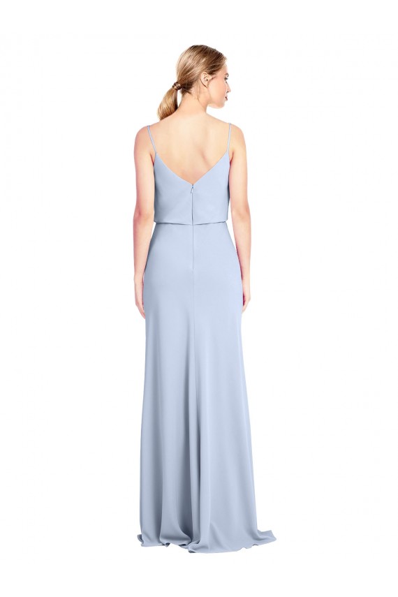 Feminine Cowl Neck Slim Floor Length Stretch Formal Crepe Bridesmaid Dress / Prom Dress Brisbane