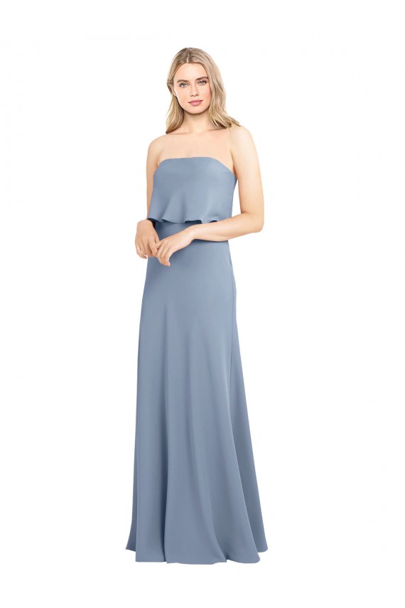 High Neck Sheath Sleeveless Stretch Formal Crepe Bridesmaid Dress / Prom Dress Brisbane