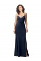 Sweetheart Fit and Flare Stretch Formal Crepe Bridesmaid Dress / Prom Dress with Side Slit and Strappy Back Brisbane