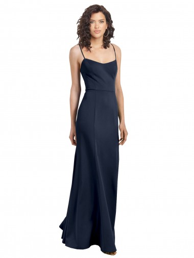 Fit and Flare Scoop Neck Long Sleeveless Stretch Formal Crepe Bridesmaid Dress / Prom Dress Brisbane