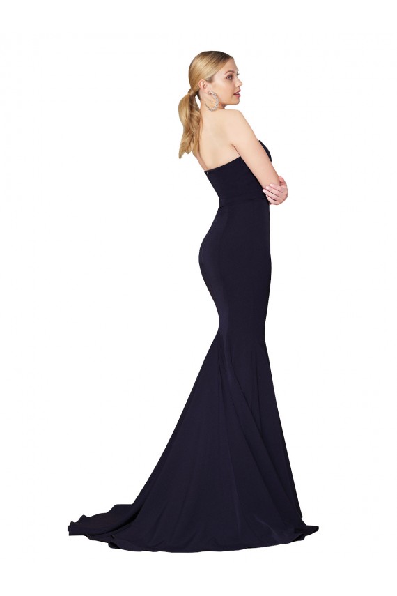 Sweetheart High Neck Sweep Train Sleeveless Formal Crepe Bridesmaid Dress / Prom Dress Brisbane