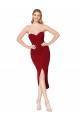 Cocktail Length Sweetheart Mermaid Wrap Formal Crepe Bridesmaid Dress / Prom Dress Brisbane