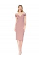 Cocktail Knee Length Off the Shoulder Sweetheart Formal Crepe Bridesmaid Dress / Prom Dress Brisbane
