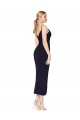 High Neck Spaghetti Straps Formal Crepe Short Cocktail Wrap Bridesmaid Dress / Prom Dress Brisbane