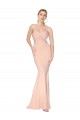 Sweetheart Shirred Neck Long Floor Length Formal Crepe Bridesmaid Dress / Prom Dress Brisbane