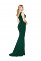 V-Neck Floor Length Long Formal Crepe Mermaid Bridesmaid Dress / Prom Dress Brisbane
