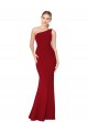One Shoulder Long High Neck Sleeveless Mermaid Formal Crepe Bridesmaid Dress / Prom Dress Brisbane