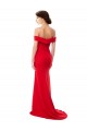 Off the Shoulder Chapel Train Formal Crepe Bridesmaid Dress / Prom Dress with Thigh-High slit Brisbane