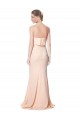 High Neck Strapless Long Formal Crepe Maxi Bridesmaid Dress / Prom Dress with Overlay Brisbane