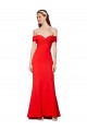 Cross Front and Back Bardot Sleeveless Formal Crepe Maxi Bridesmaid Dress / Prom Dress Brisbane