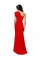 High Neck Ruffle Frill One Shoulder Maxi Formal Crepe Bridesmaid Dress / Prom Dress Brisbane