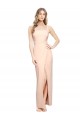 Floor Length Square Neck Long Sheath Formal Crepe Bridesmaid Dress / Prom Dress  Brisbane