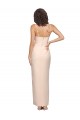 Long Full Length Ruffles Strapless Low Back Crepe Bridesmaid Dress / Prom Dress with Straps Brisbane