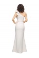 One Shoulder Long Full Length Formal Crepe Bridesmaid Dress / Prom Dress with Ruffles and Side Split Brisbane