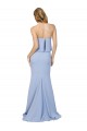 Strapless Full Length Formal Crepe Bridesmaid Dress / Prom Dress with Bodice Overlay Brisbane