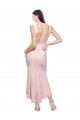 High Neck Low V-Back Cocktail Midi Length Formal Crepe Bridesmaid Dress / Prom Dress Brisbane