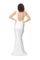 High Neck Low V-Back Long Formal Crepe Bridesmaid Dress / Prom Dress Brisbane