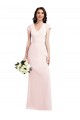Cap Sleeve A-Line Formal Crepe Bridesmaid Dress / Prom Dress with Pockets Brisbane