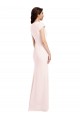 Cap Sleeve A-Line Formal Crepe Bridesmaid Dress / Prom Dress with Pockets Brisbane