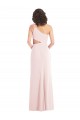 Flirty One Shoulder Midriff Cutout Maxi Formal Crepe Bridesmaid Dress / Prom Dress Brisbane