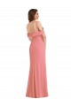 One Shoulder Draped Cuff Maxi Bridesmaid Dress / Prom Dress with Front Slit Brisbane