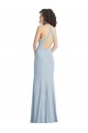 High Neck Halter Formal Crepe Bridesmaid Dress / Prom Dress with Twist Criss Cross Back Brisbane