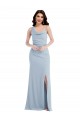 One Shoulder Draped Cowl Neck Maxi Bridesmaid Dress / Prom Dress Brisbane