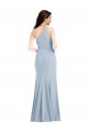 One Shoulder Draped Cowl Neck Maxi Bridesmaid Dress / Prom Dress Brisbane