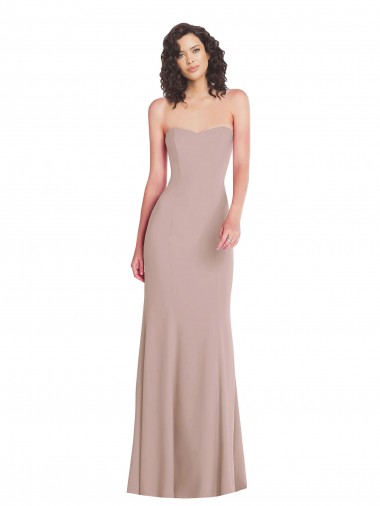 Strapless Princess Line Formal Crepe Mermaid Bridesmaid Dress / Prom Dress Brisbane