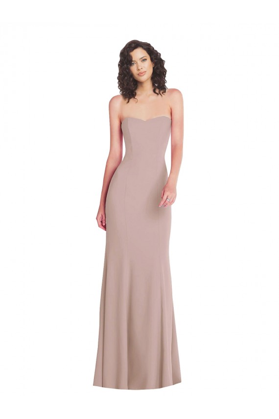 Strapless Princess Line Formal Crepe Mermaid Bridesmaid Dress / Prom Dress Brisbane