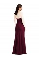 Strapless Crepe Maxi Bridesmaid Dress / Prom Dress with Front Slit Brisbane