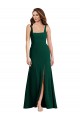 Square Neck Trumpet Maxi Bridesmaid Dress / Prom Dress with Front Slit Brisbane