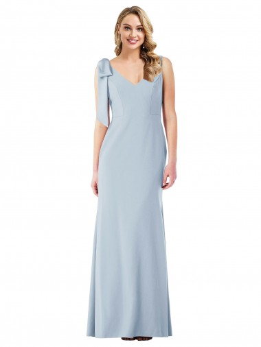 V-Back Bow Shoulder Trumpet Bridesmaid Dress / Prom Dress Brisbane