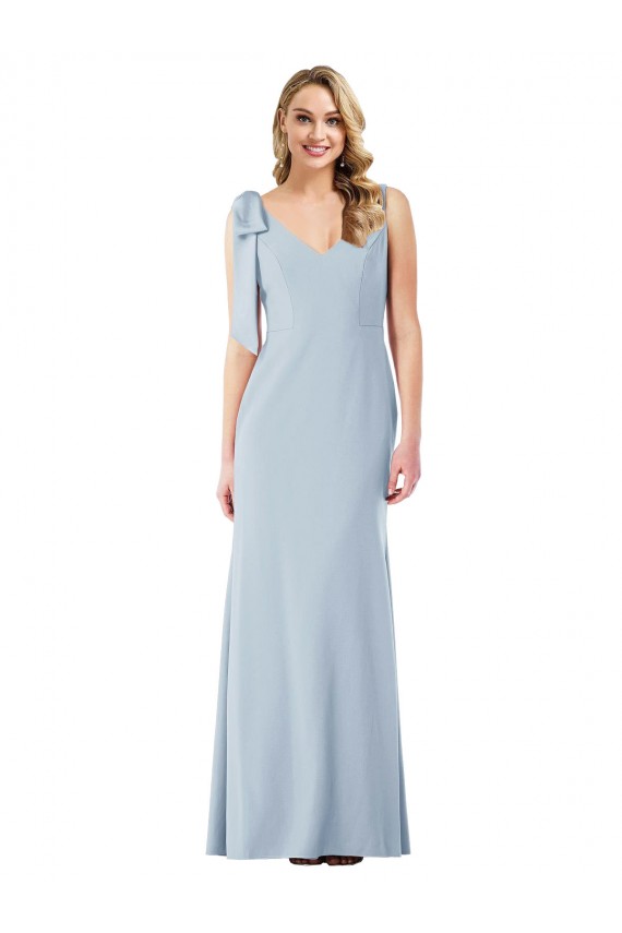 V-Back Bow Shoulder Trumpet Bridesmaid Dress / Prom Dress Brisbane