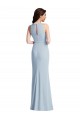Halter Maxi Bridesmaid Dress / Prom Dress with Cascade Ruffle Slit Brisbane