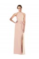 Halter Criss Cross Cutout Back Maxi Formal Crepe Bridesmaid Dress / Prom Dress Brisbane