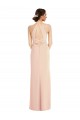 Halter Criss Cross Cutout Back Maxi Formal Crepe Bridesmaid Dress / Prom Dress Brisbane