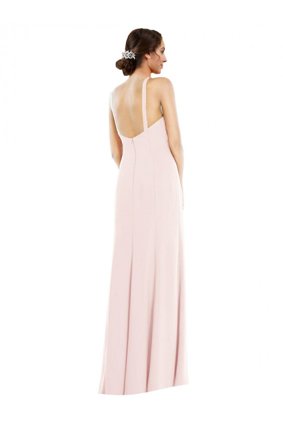 Criss Cross Halter Princess Line Trumpet Formal Crepe Bridesmaid Dress / Prom Dress Brisbane