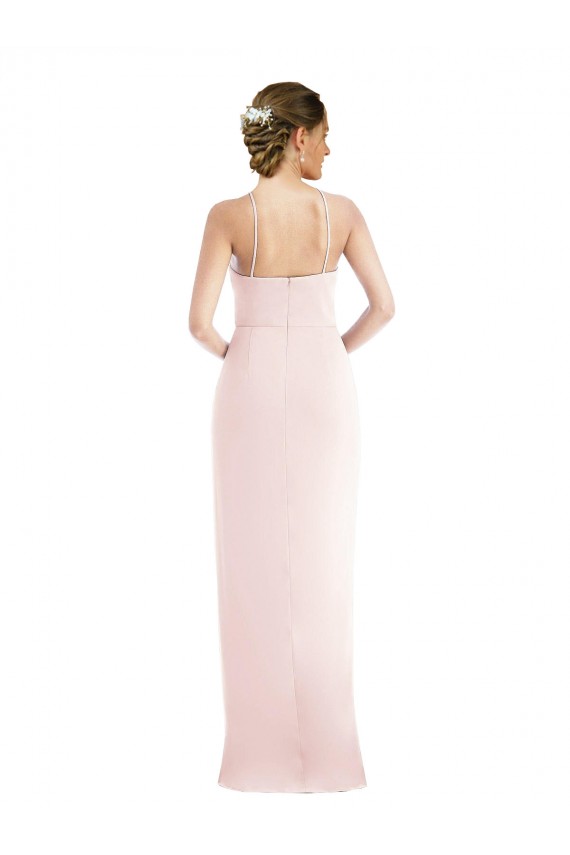 Halter Draped Tulip Skirt Maxi Bridesmaid Dress / Prom Dress Brisbane