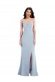 Flattering Trumpet Maxi Formal Crepe Bridesmaid Dress / Prom Dress with Front Slit Brisbane