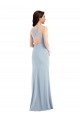 Criss Cross Cutout Back Maxi Bridesmaid Dress / Prom Dress with Front Slit Brisbane